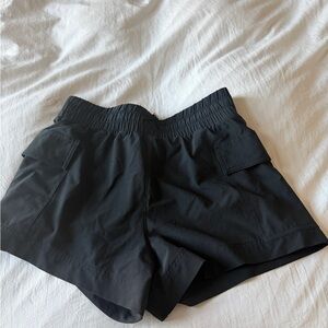 Abercrombie & Fitch Black High Waist Elastic Women's Shorts Medium Side Pockets